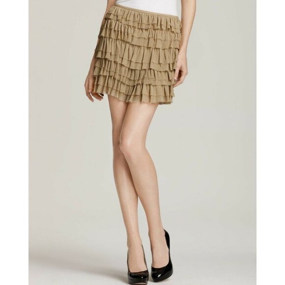MICHAEL by MICHAEL KORS Ruffled 100% SILK Skirt